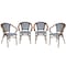 Flash Furniture Bordeaux French Bistro Stacking Chair w/Arms, Navy/White PE Rattan/Bamboo Print Alum Frame, 4PK 4-SDA-ADS642142-NVYWH-NAT-GG - alternate 10